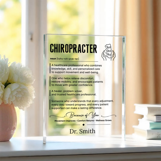 Chiropractor Appreciation Gift Plaque