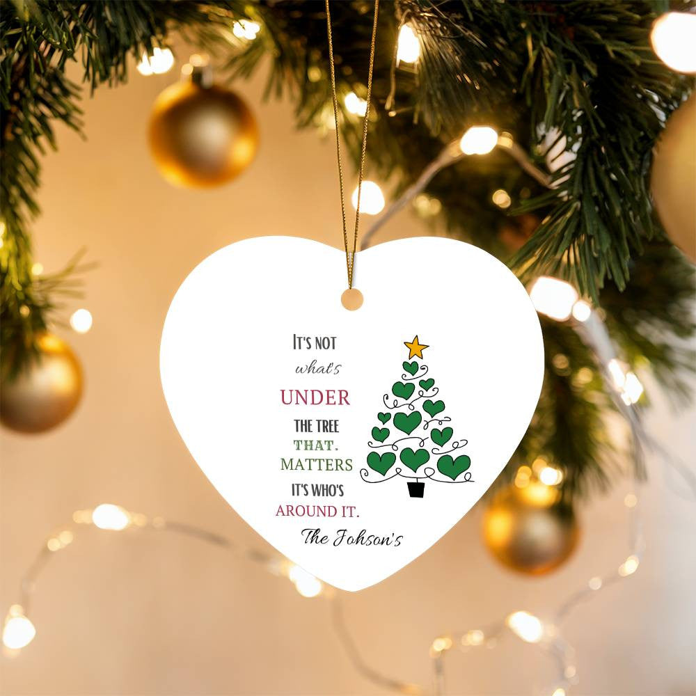 Friends and Family Heart Christmas Ornament-[Heartfelt Family Gift]