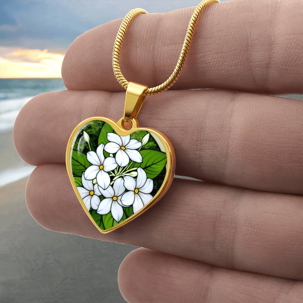 Lily of The Valley Floral Necklace with Engraving