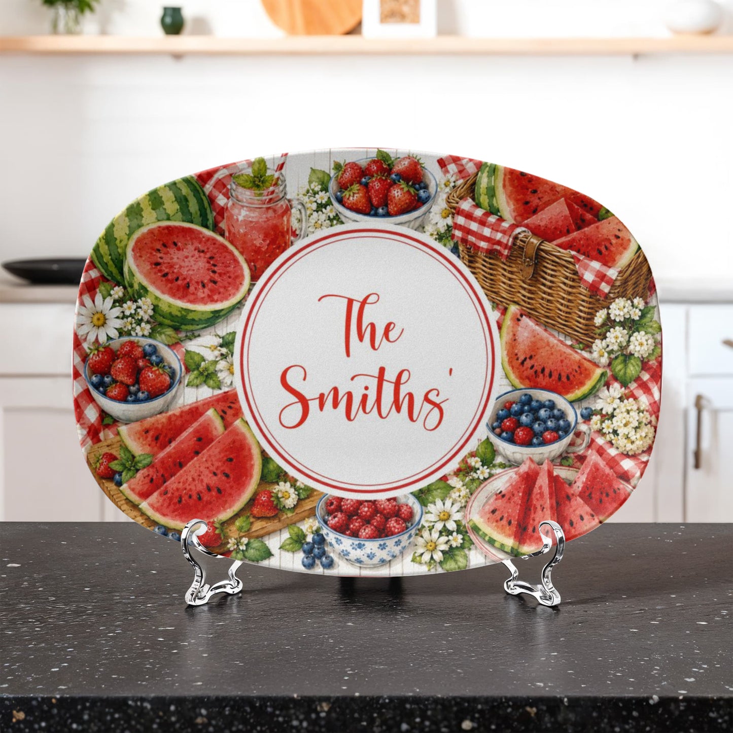 Personalized Watermelon Picnic Serving Tray