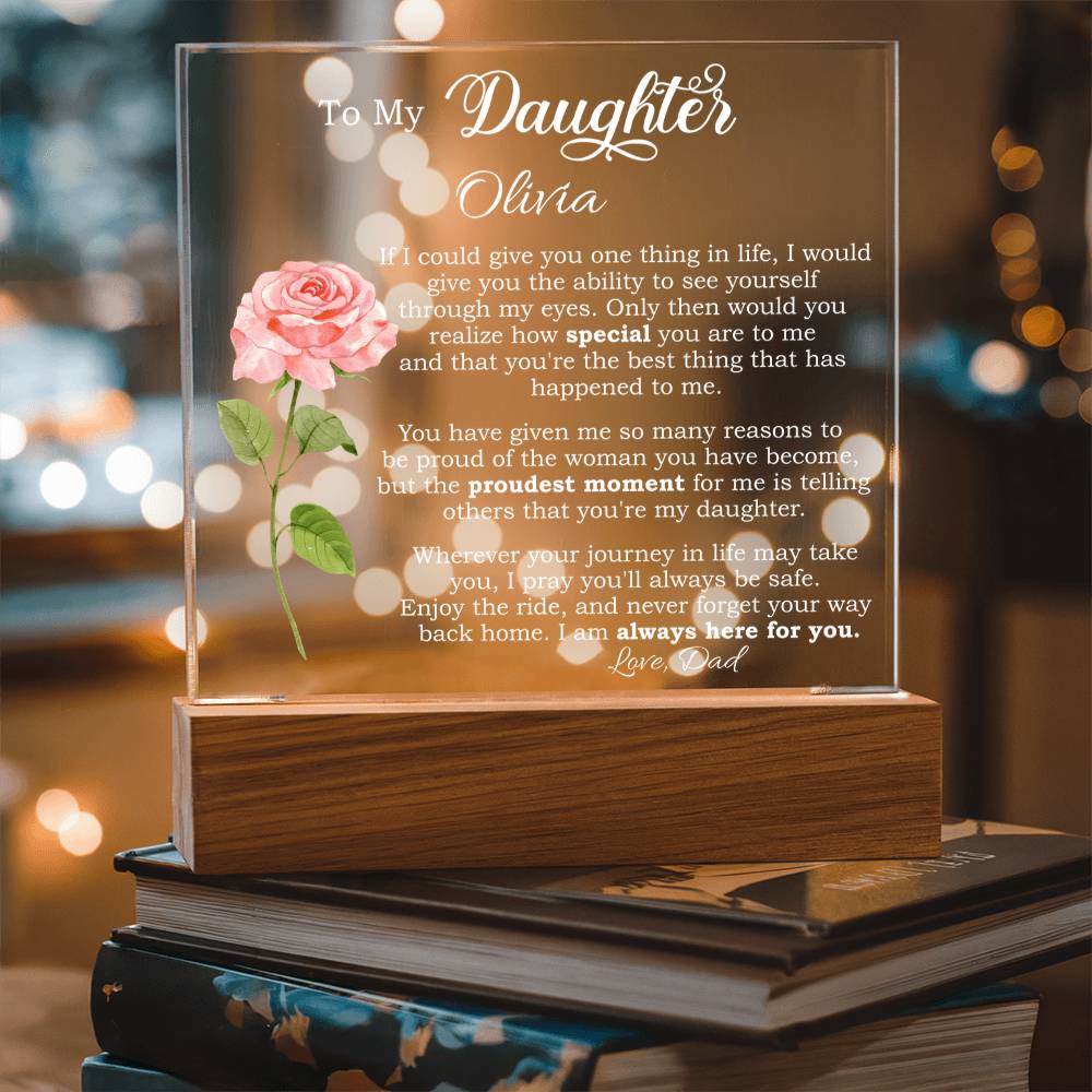 Personalized Acrylic Plaque For Daughter