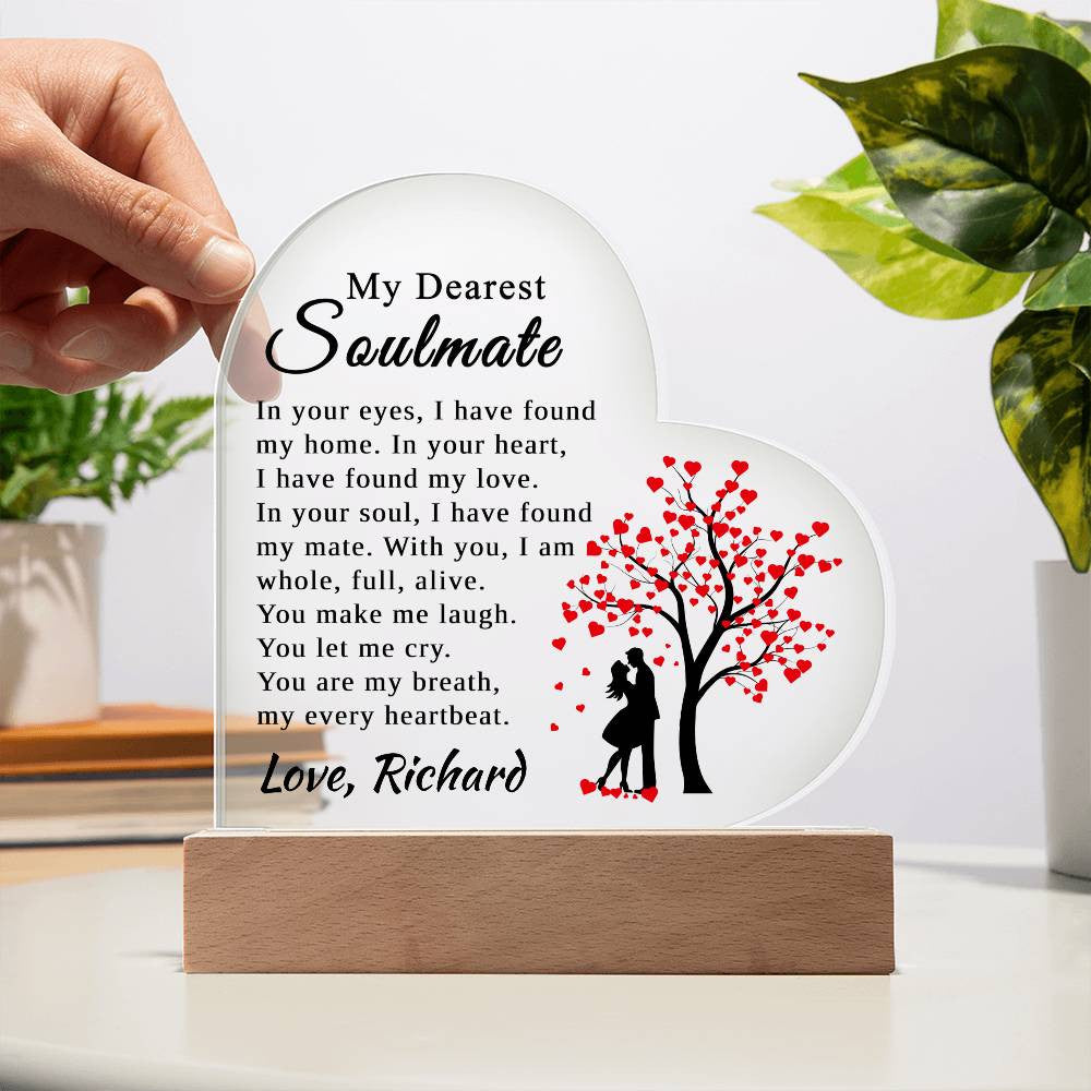 Soulmate Acrylic Heart-[Heartfelt Family Gift]