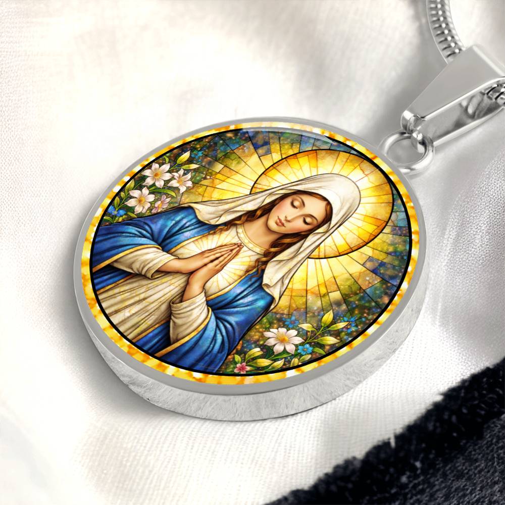 Mother Virgin Mary Personalized Engraved Necklace Bracelet or Keychain