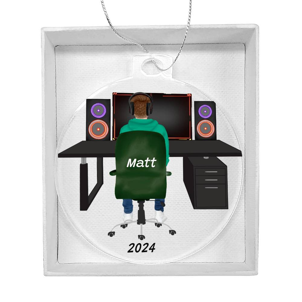 Custom Gamers Christmas Ornament for Video Game Player-[Heartfelt Family Gift]
