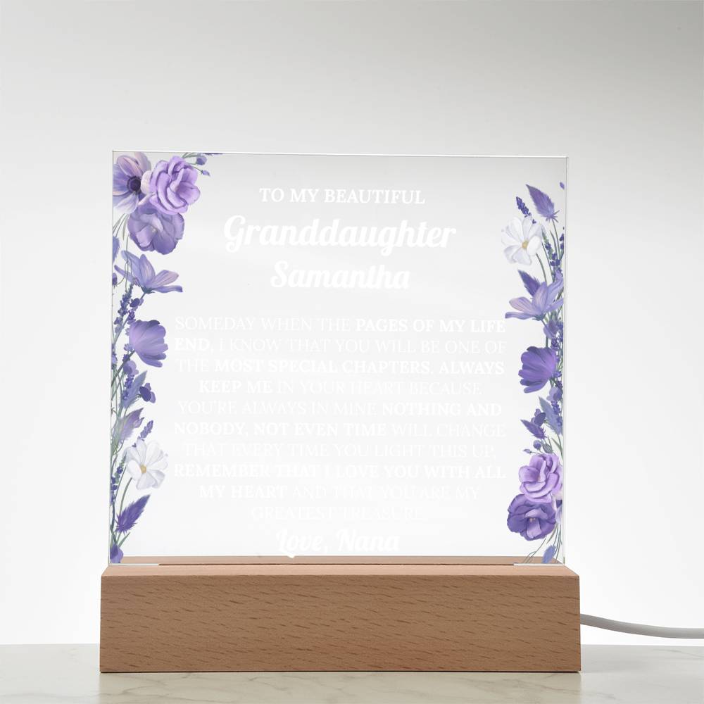 Personalized Granddaughter  Acrylic Plaque