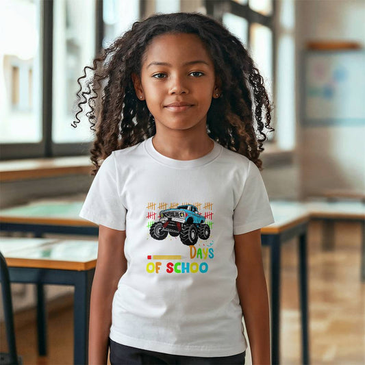 100 Days of School Truck T-shirt-[Heartfelt Family Gift]