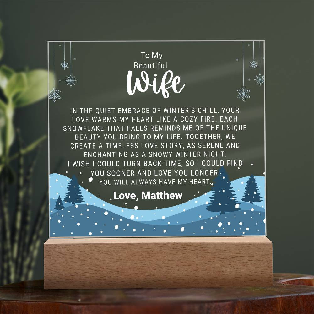 Acrylic Square Plaque-[Heartfelt Family Gift]