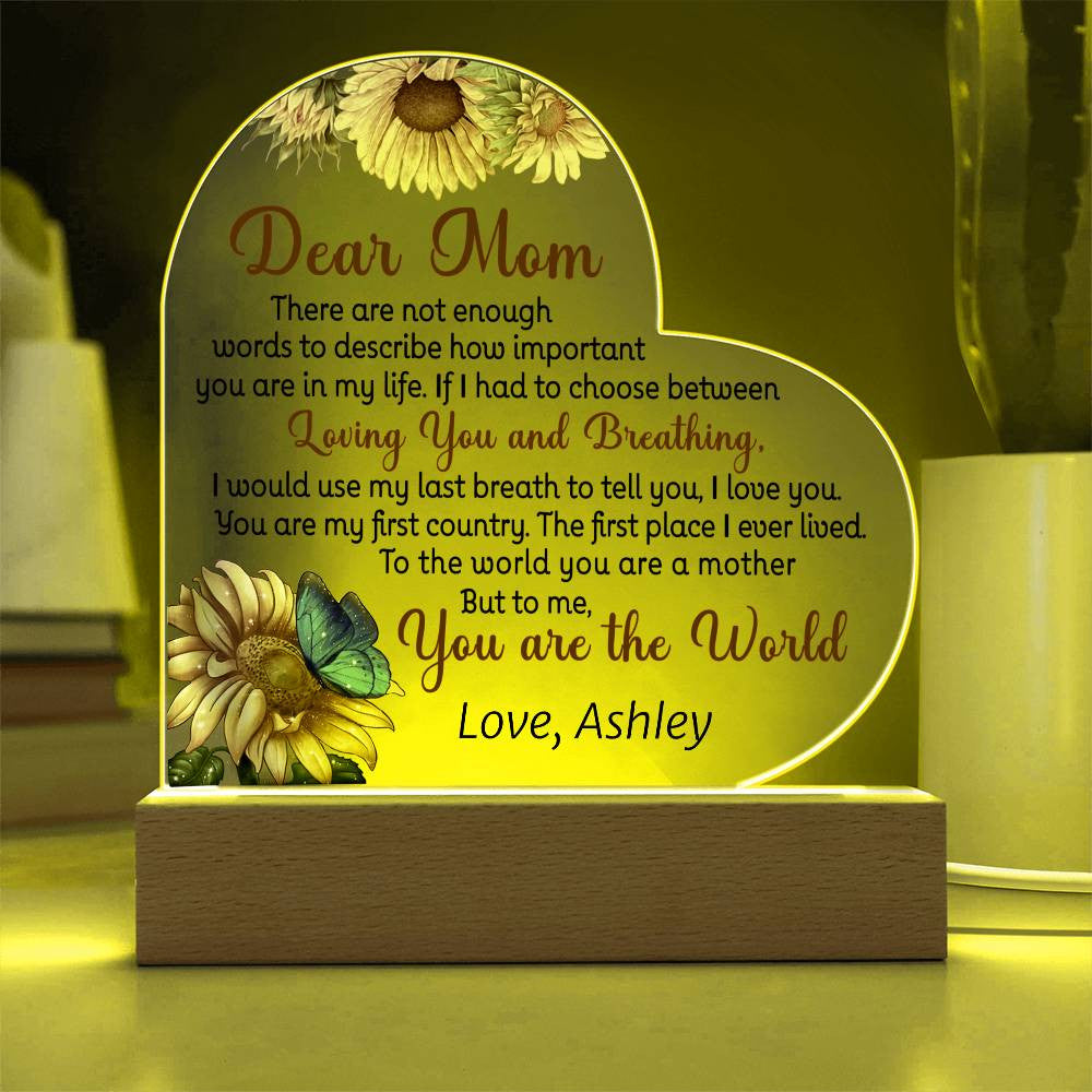 Mom Sunflower Acrylic Plaque Gift-[Heartfelt Family Gift]