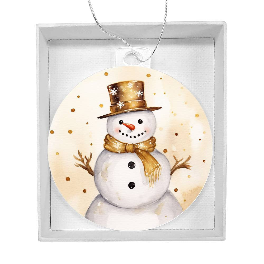 Golden Christmas Acrylic Christmas Ornament-[Heartfelt Family Gift]