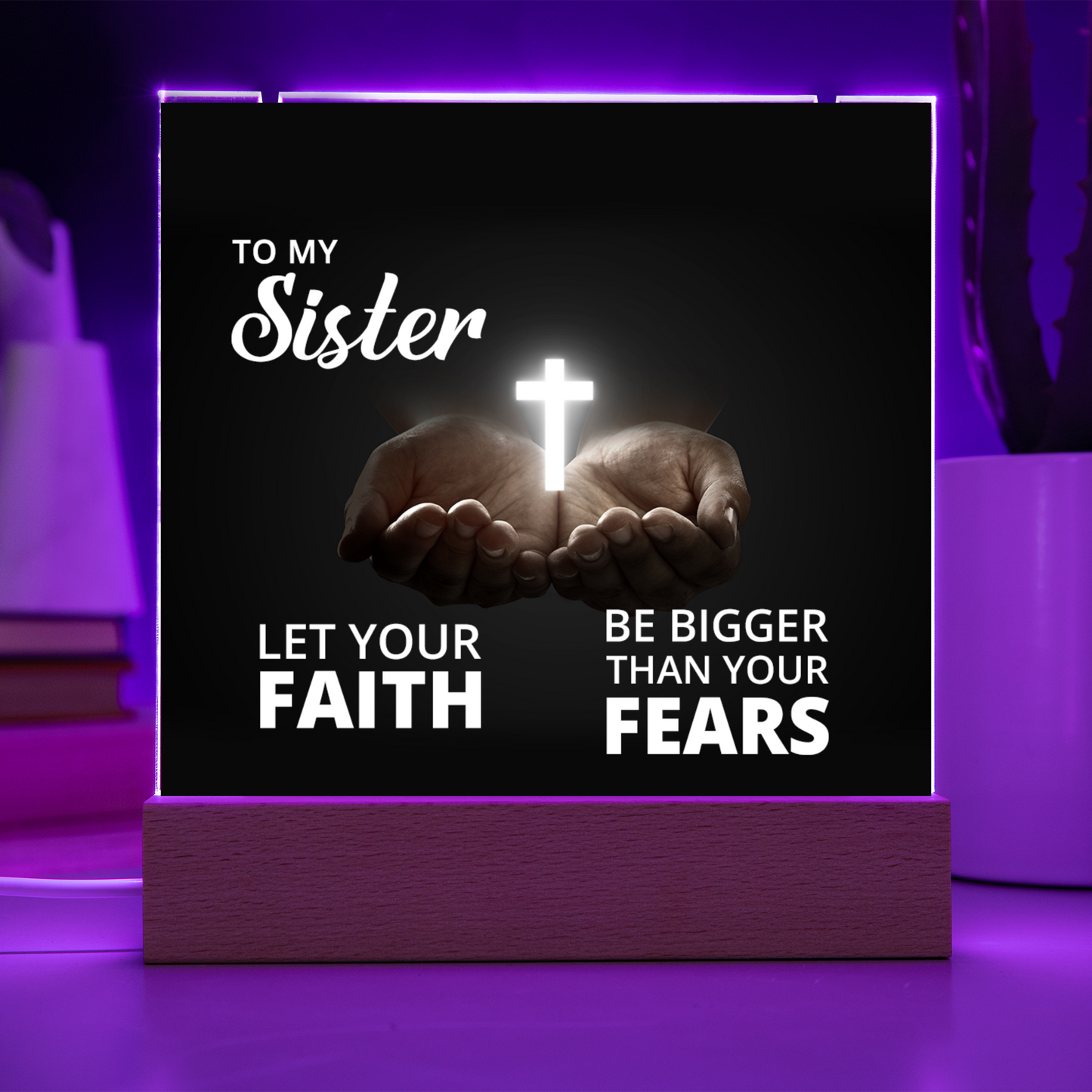 Sister Faith Religious Plaque & Cross Gift Set-[Heartfelt Family Gift]