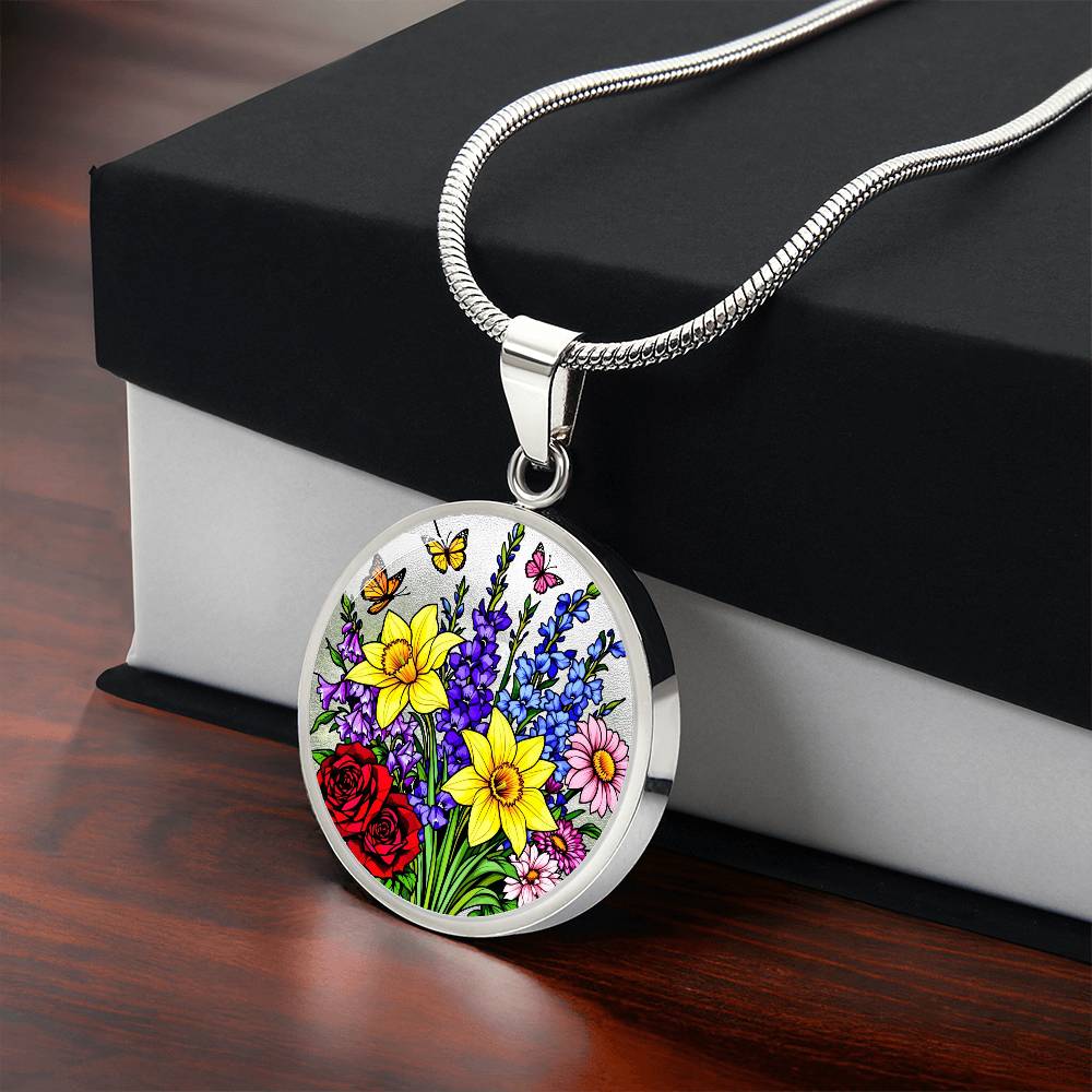 Lily Wildflower Pendant Necklace