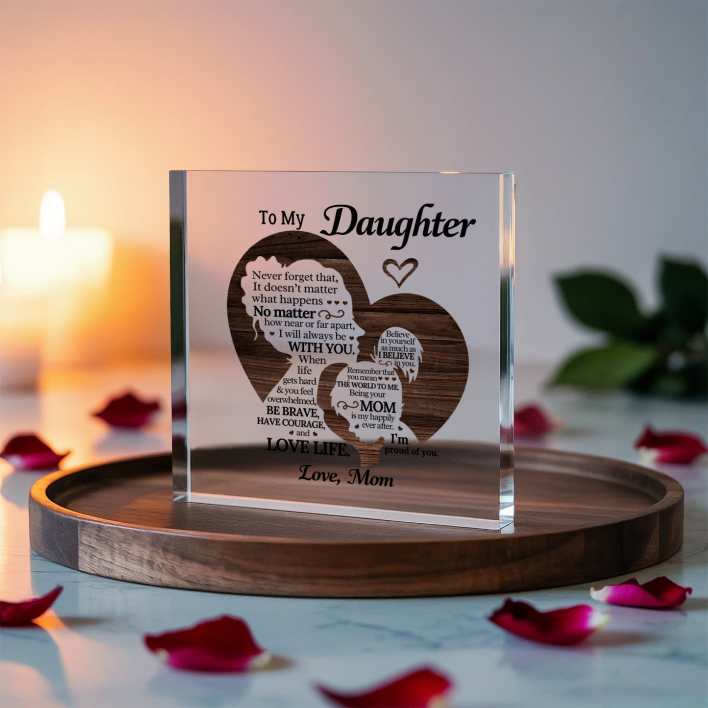 Daughter Printed Acrylic Block Plaque
