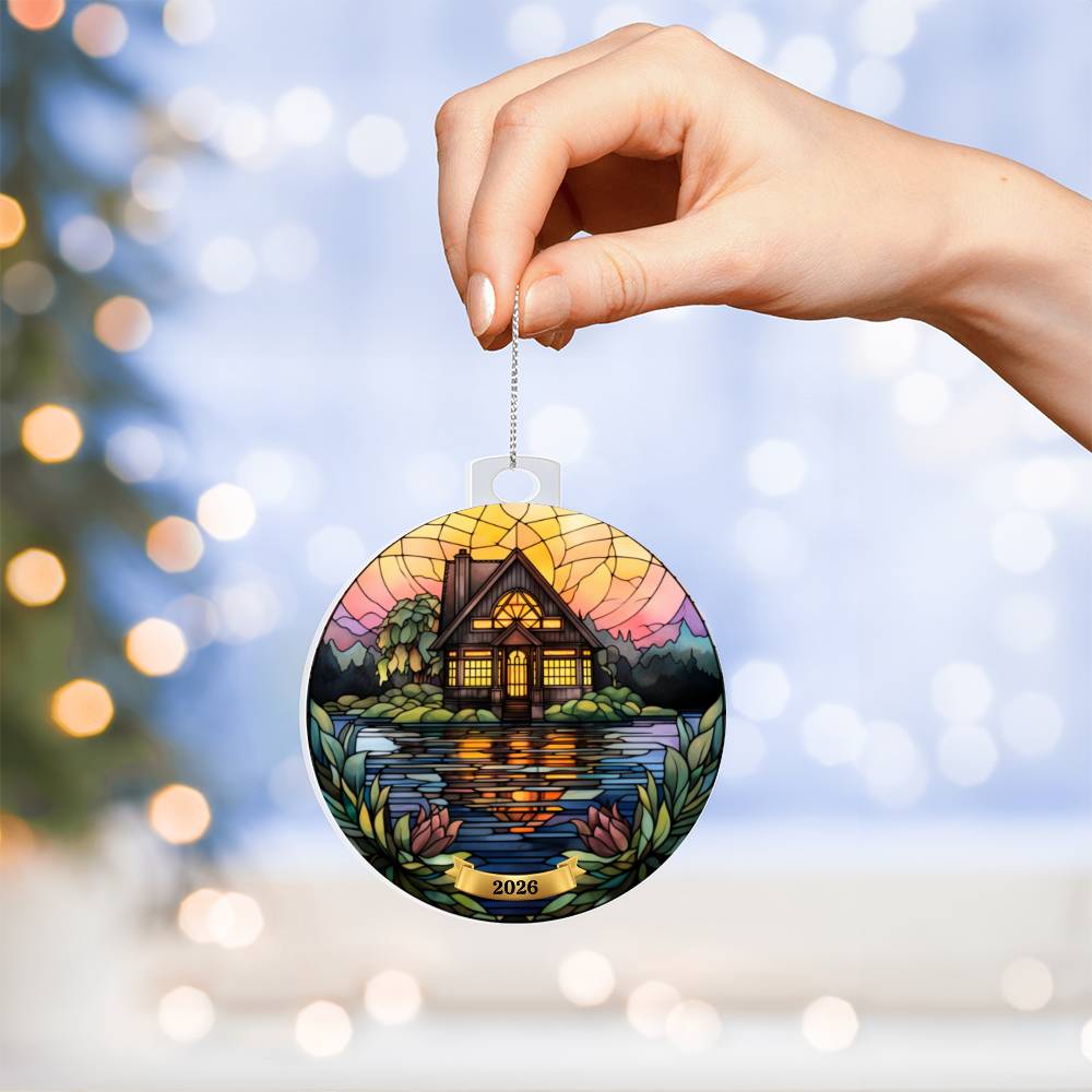 Personalized Lake House Ornament
