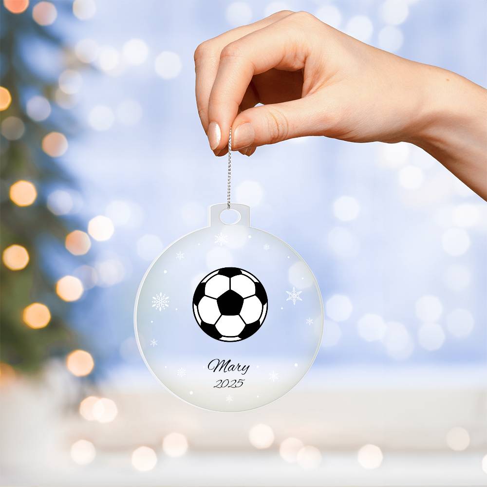 Soccer Christmas tree ornament