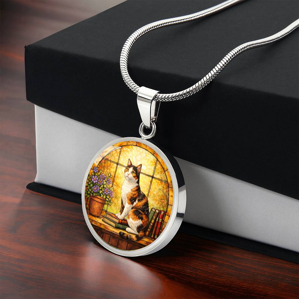 Cat Necklace with Engraved Pendant, Personalized Pet Jewelry, Unique Cat Lover Gift, Custom Photo Necklace, Keepsake with Optional Engraving