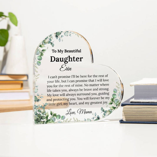 Personalized Daughter Heart Plaque