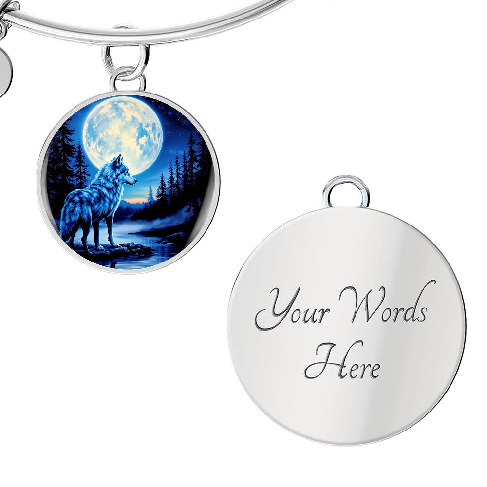 Personalized Winter Wolf Necklace or Bracelet