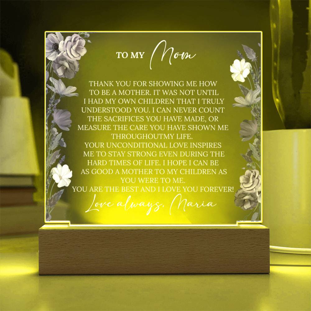 Personalized Mom Acrylic Plaque