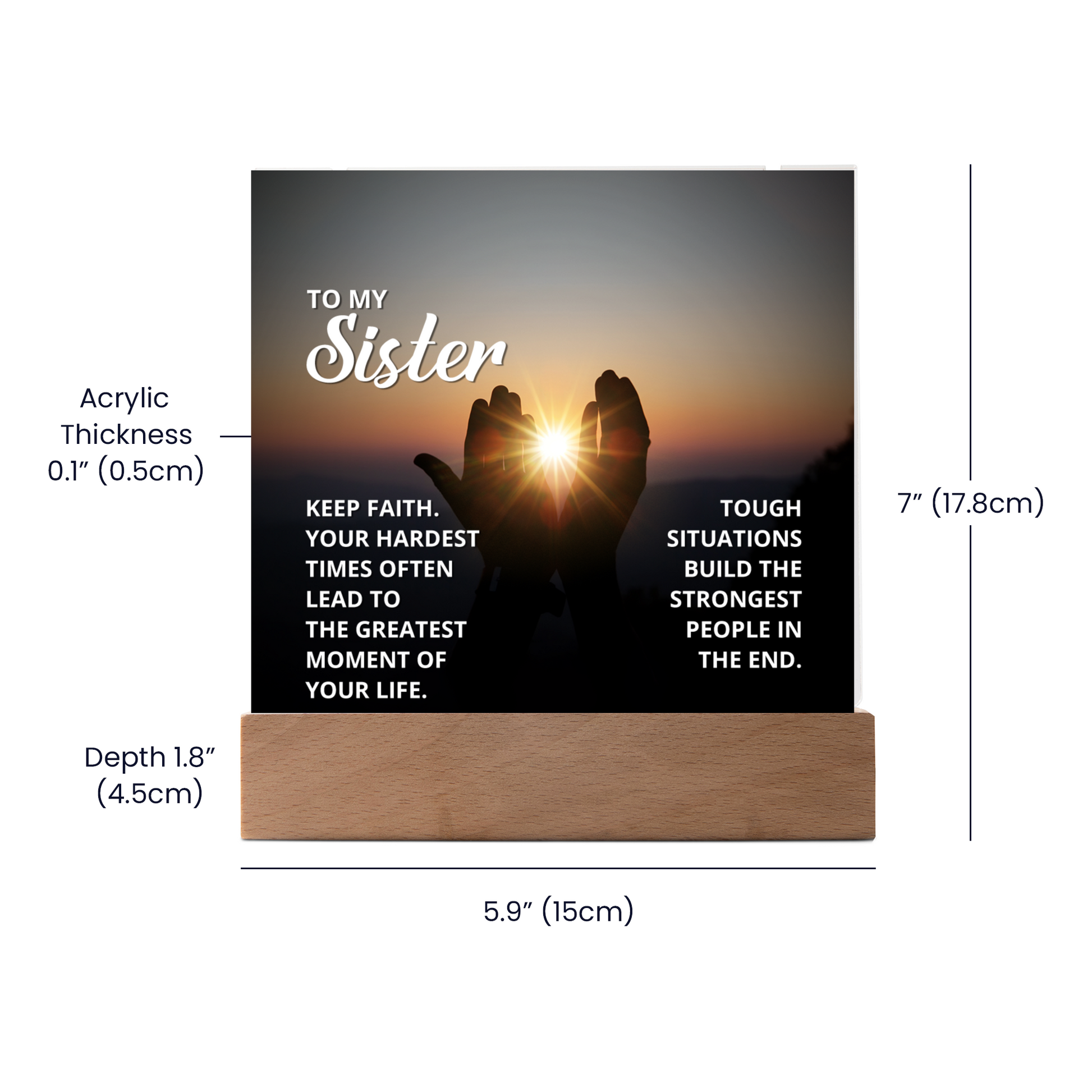 Faith in Hard Times Religious Plaque & Cross Gift Set-[Heartfelt Family Gift]