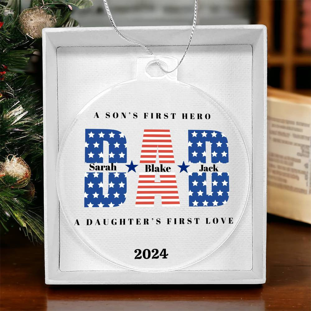Military Dad Acrylic Ornament-[Heartfelt Family Gift]