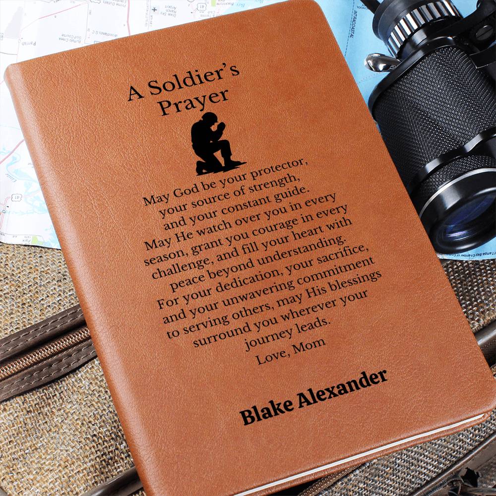 Soldier's Prayer Journal, Personalized Deployment Gift, Military Prayer Notebook