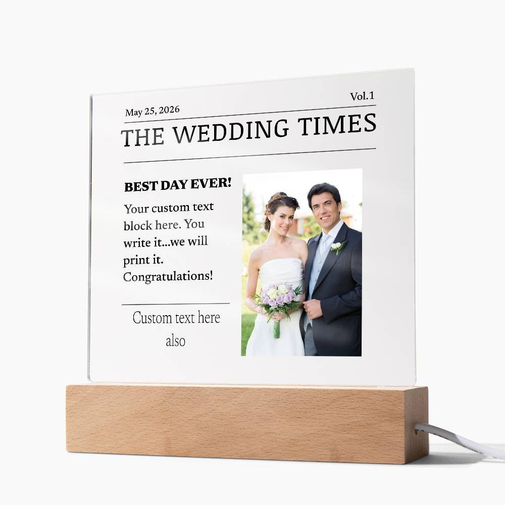 Custom Wedding Plaque for Newlyweds Reception-[Heartfelt Family Gift]