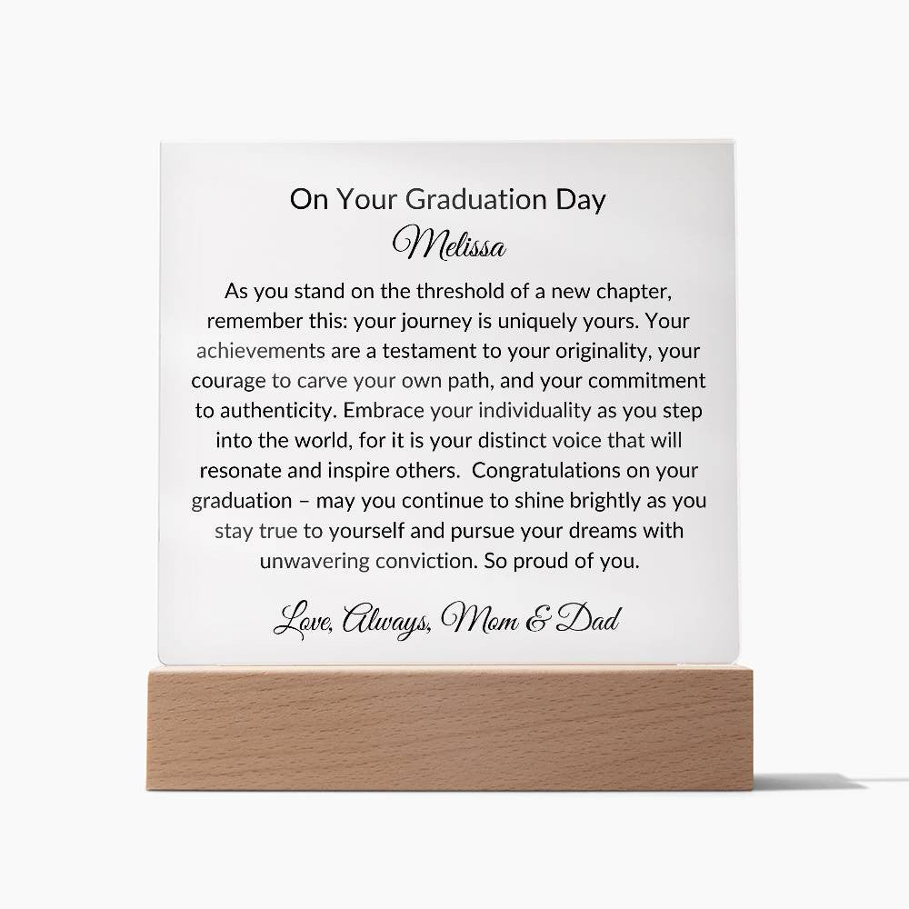 Graduation Acrylic Plaque-[Heartfelt Family Gift]