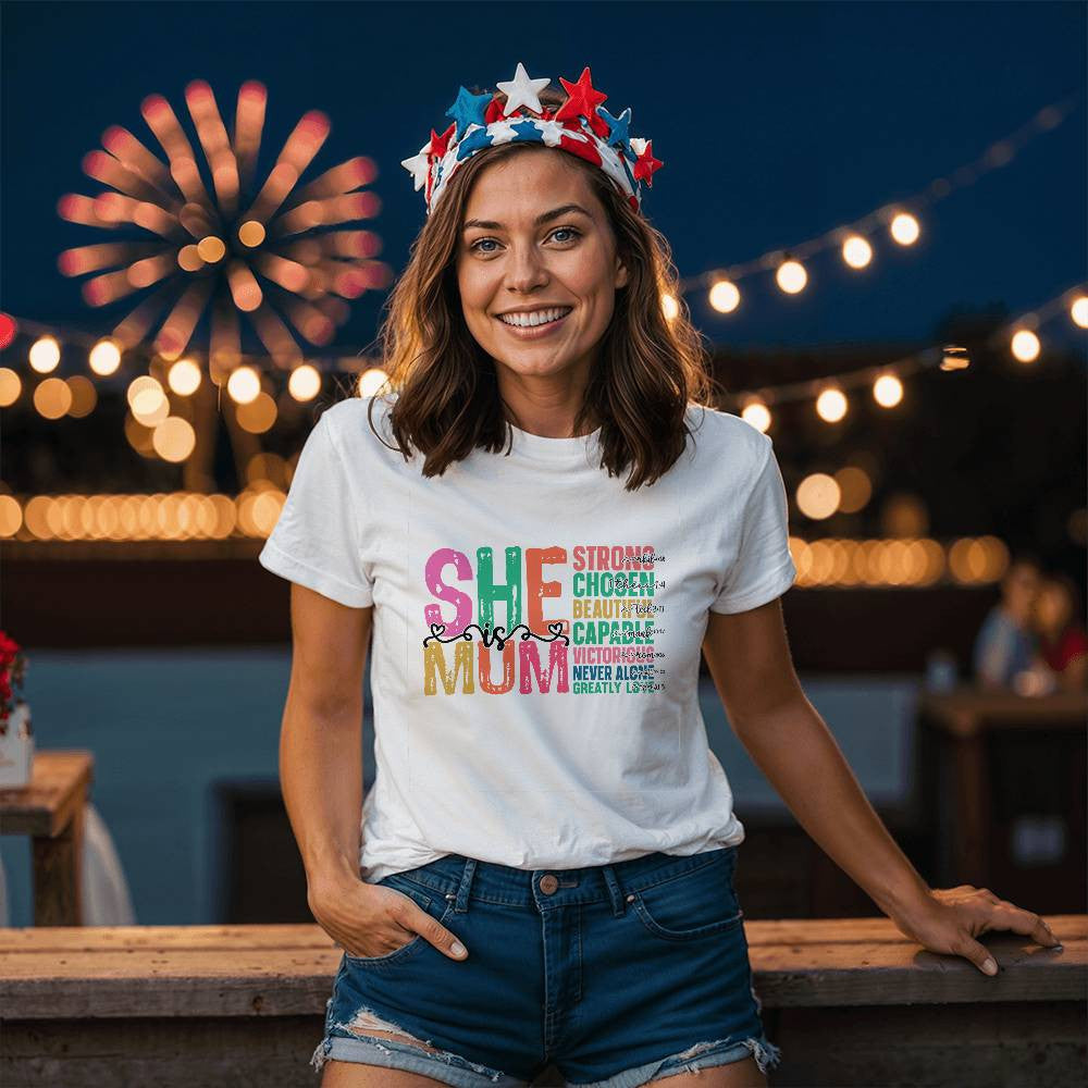 She Is Mom T-Shirt-[Heartfelt Family Gift]