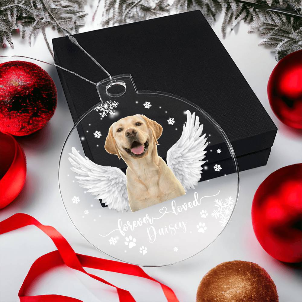 Personalized Pet Photo Memorial Christmas Ornament