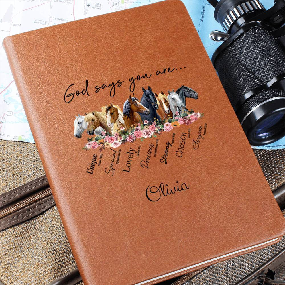 Horses God Says You Are Personalized Name Journal