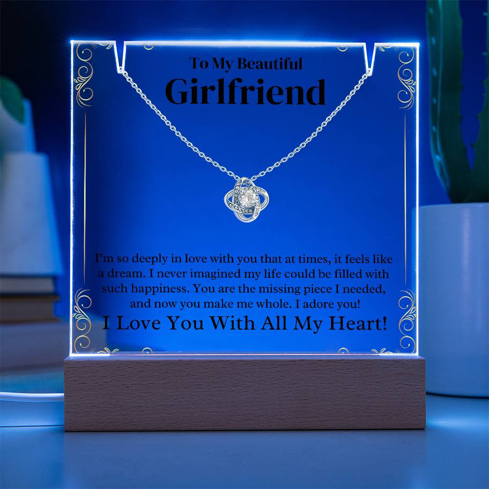 Girlfriend Lighted Jewelry Holder with Necklace Gift Set-[Heartfelt Family Gift]