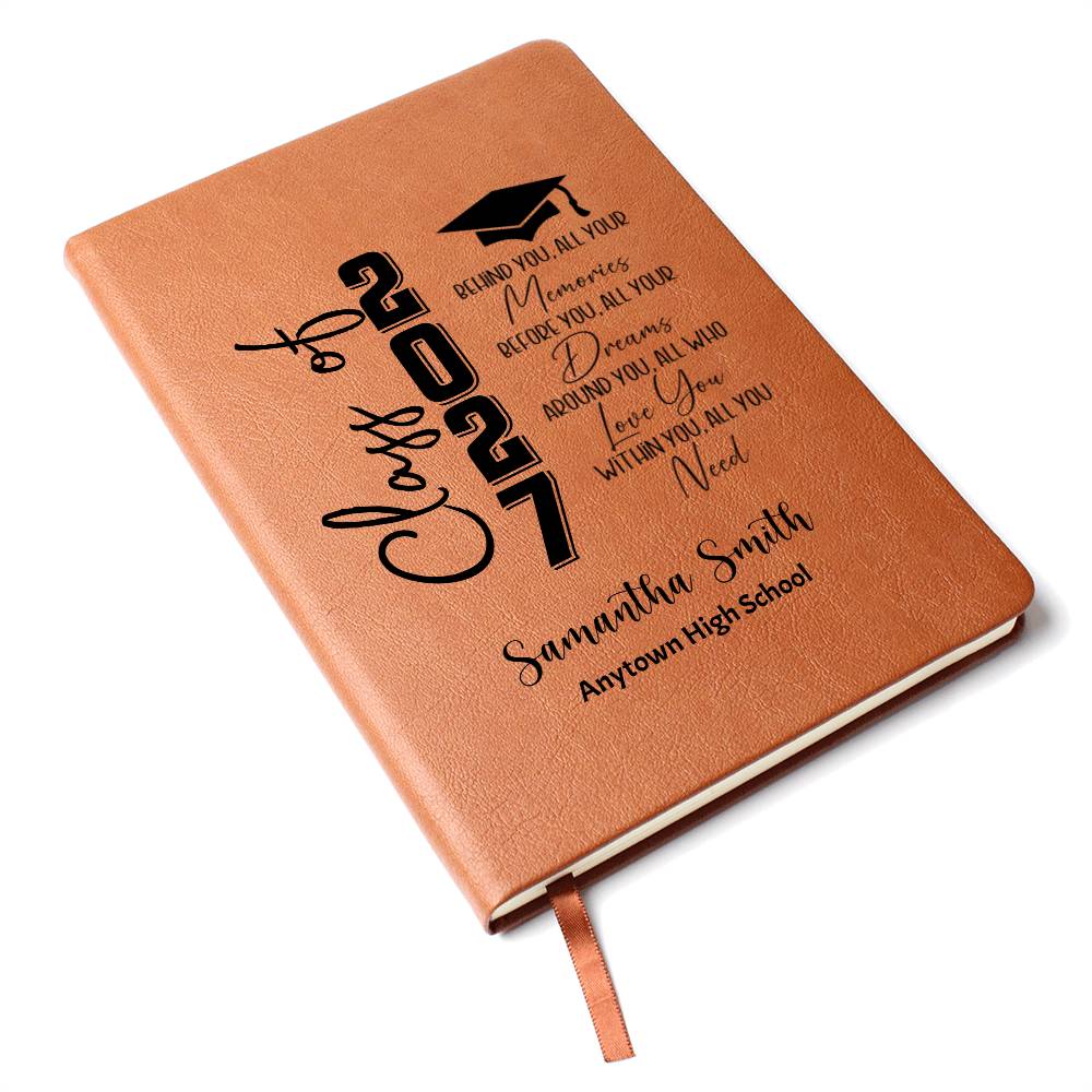 Class of 2027 Graduation Journal, Personalized Senior Notebook, High School Memory Book, Graduate Gift, Graduation Keepsake Journal