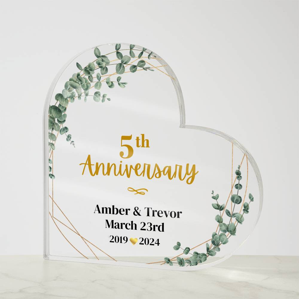 5th Wedding Anniversary Plaque-[Heartfelt Family Gift]