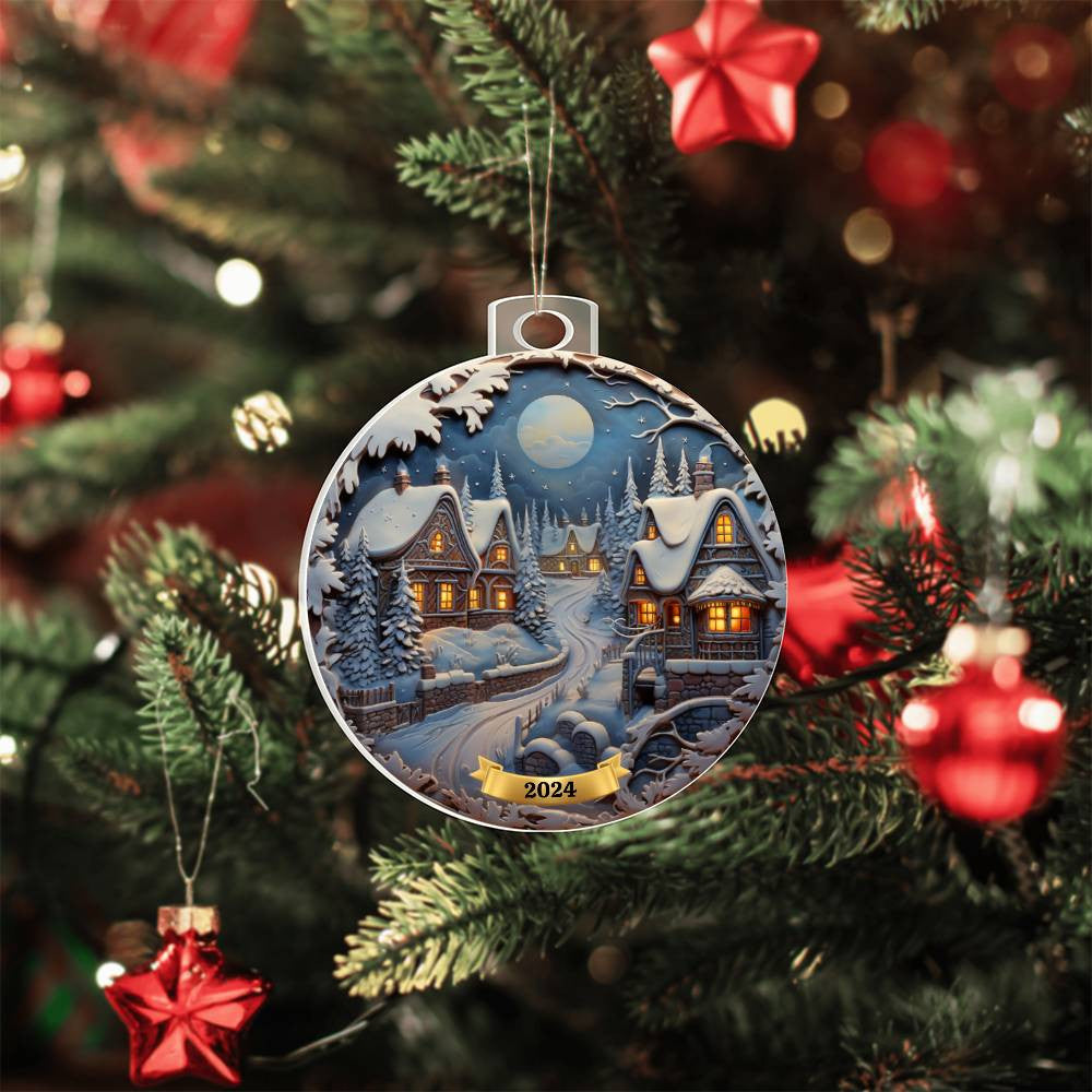 Winter Christmas Tree Ornament-[Heartfelt Family Gift]