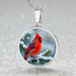 Cardinal Engraved Necklace in Gold or Silver-[Heartfelt Family Gift]