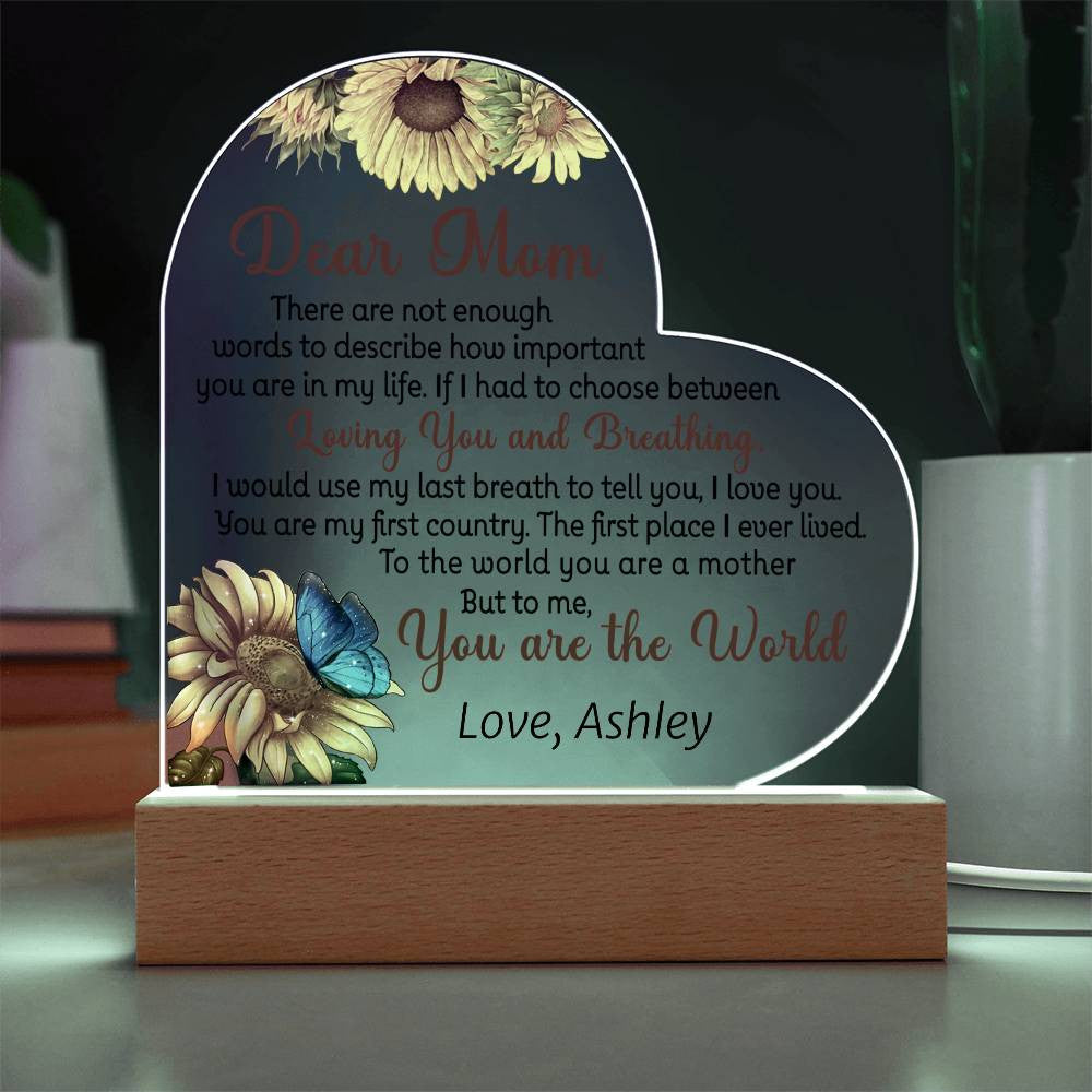 Mom Sunflower Acrylic Plaque Gift-[Heartfelt Family Gift]