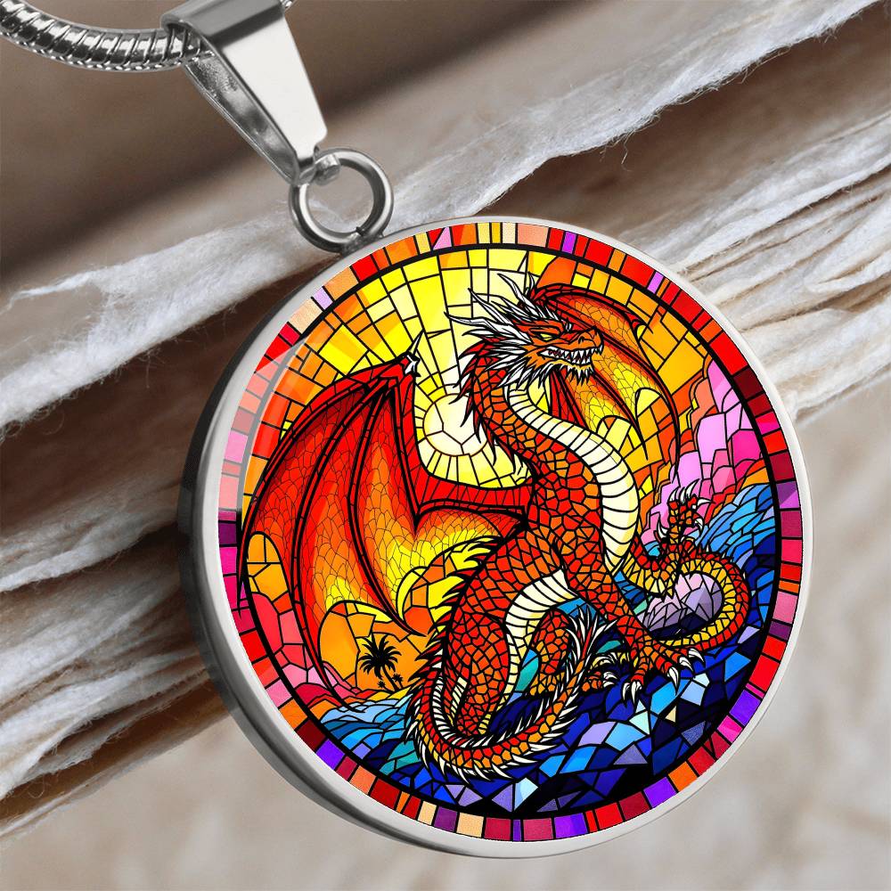 Red Dragon Pendant Necklace