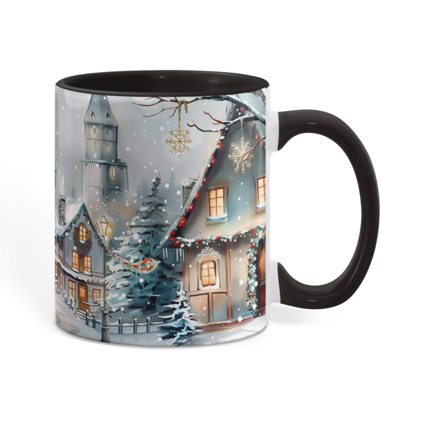 Christmas Winter Wonderland Color Accent Mugs