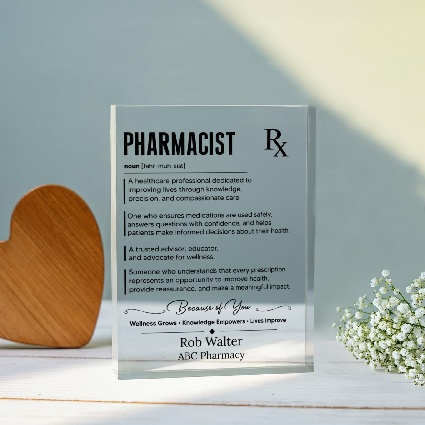 Pharmacist Definition Plaque