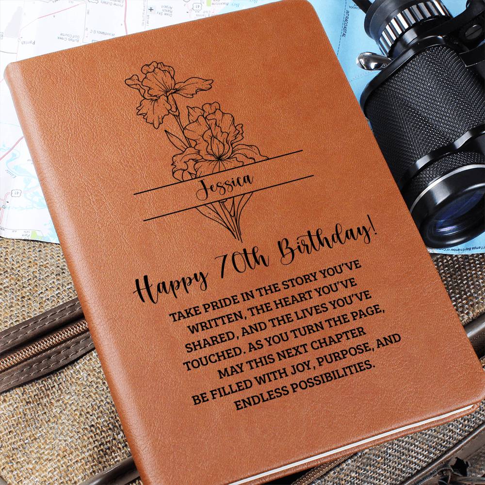 70th Birthday Birth Flower Journal