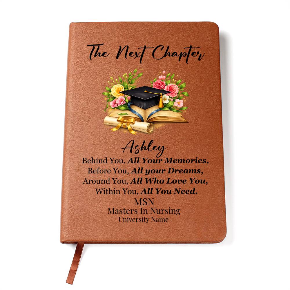 Personalized College Nursing Graduation Journal Gift for BSN MSN
