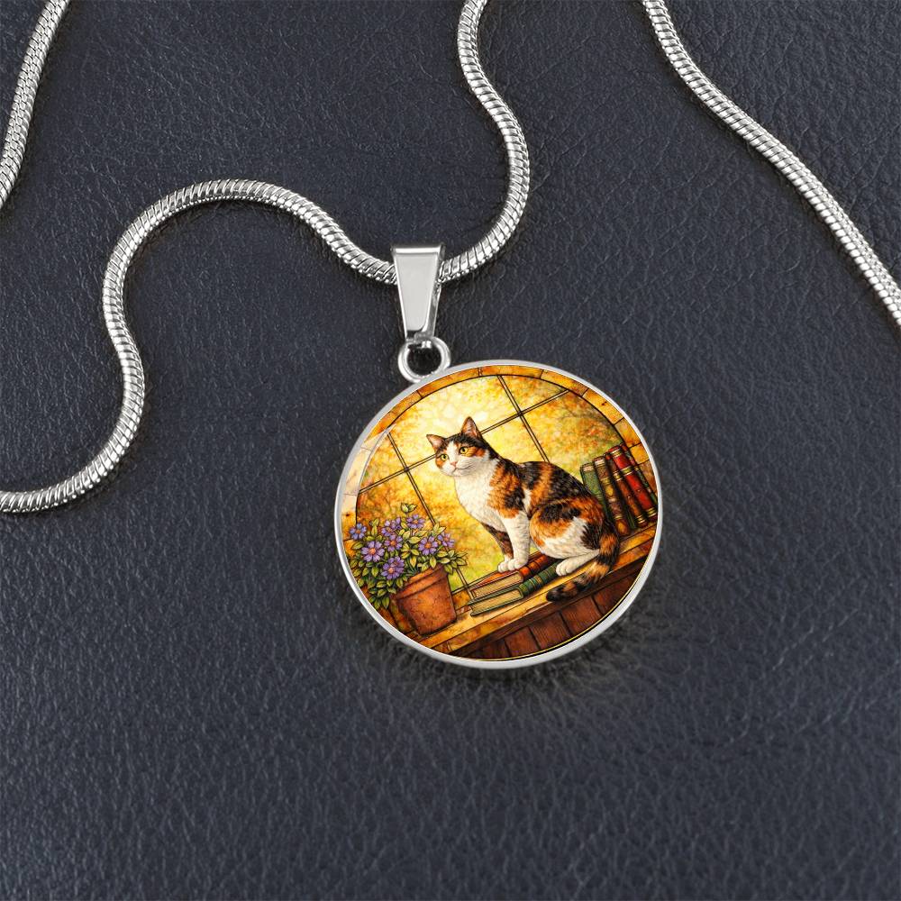 Cat Necklace with Engraved Pendant, Personalized Pet Jewelry, Unique Cat Lover Gift, Custom Photo Necklace, Keepsake with Optional Engraving