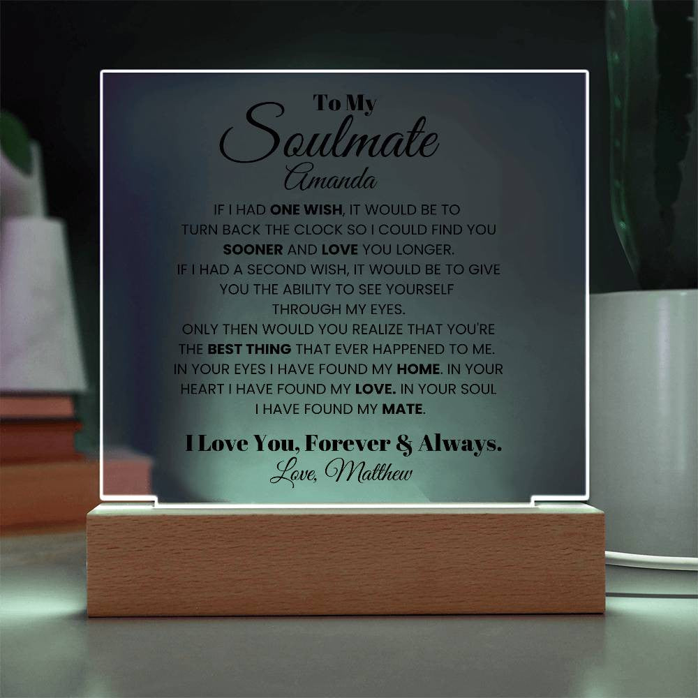 Personalized Soulmate Plaque-[Heartfelt Family Gift]