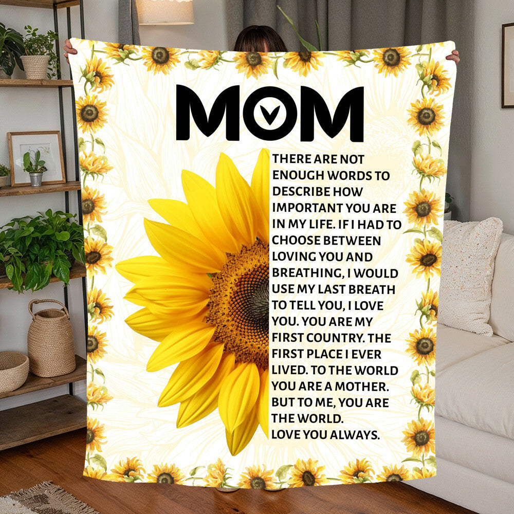 Mom Jersey Fleece Blanket 50" x 60"-[Heartfelt Family Gift]