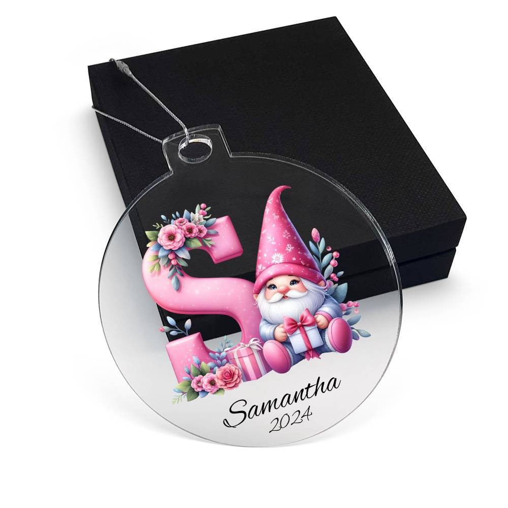 Pink Gnome Galentine Christmas Ornament-[Heartfelt Family Gift]