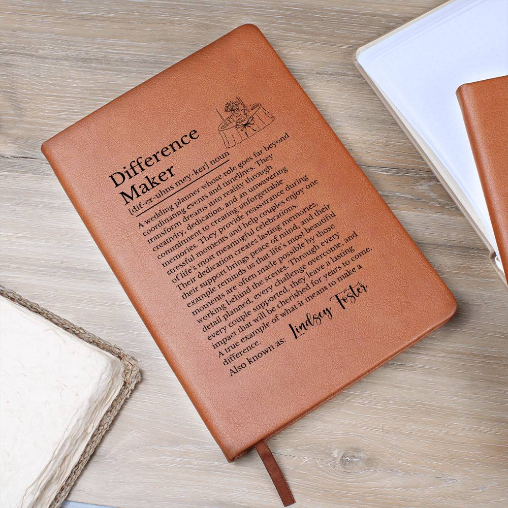 Wedding Planner Thank You Journal Gift