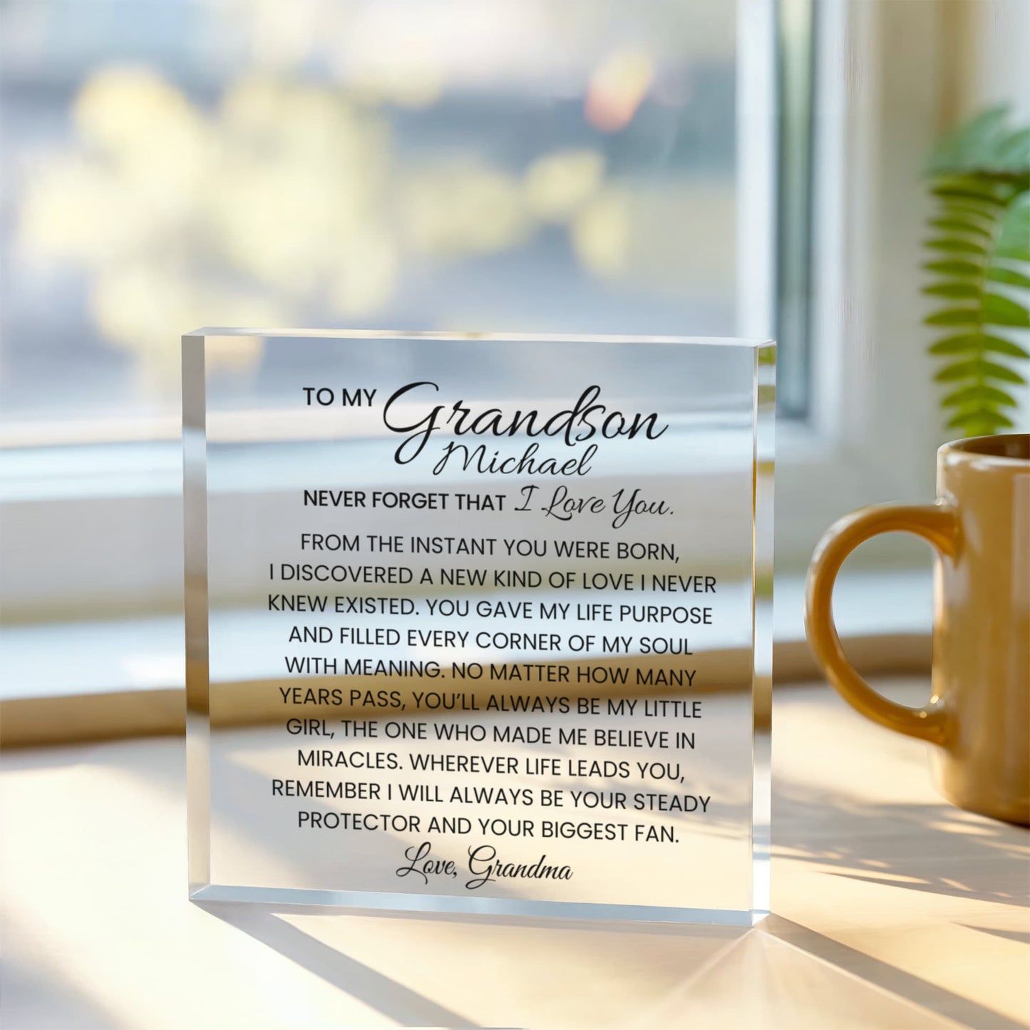 Personalized Grandson Plaque Gift