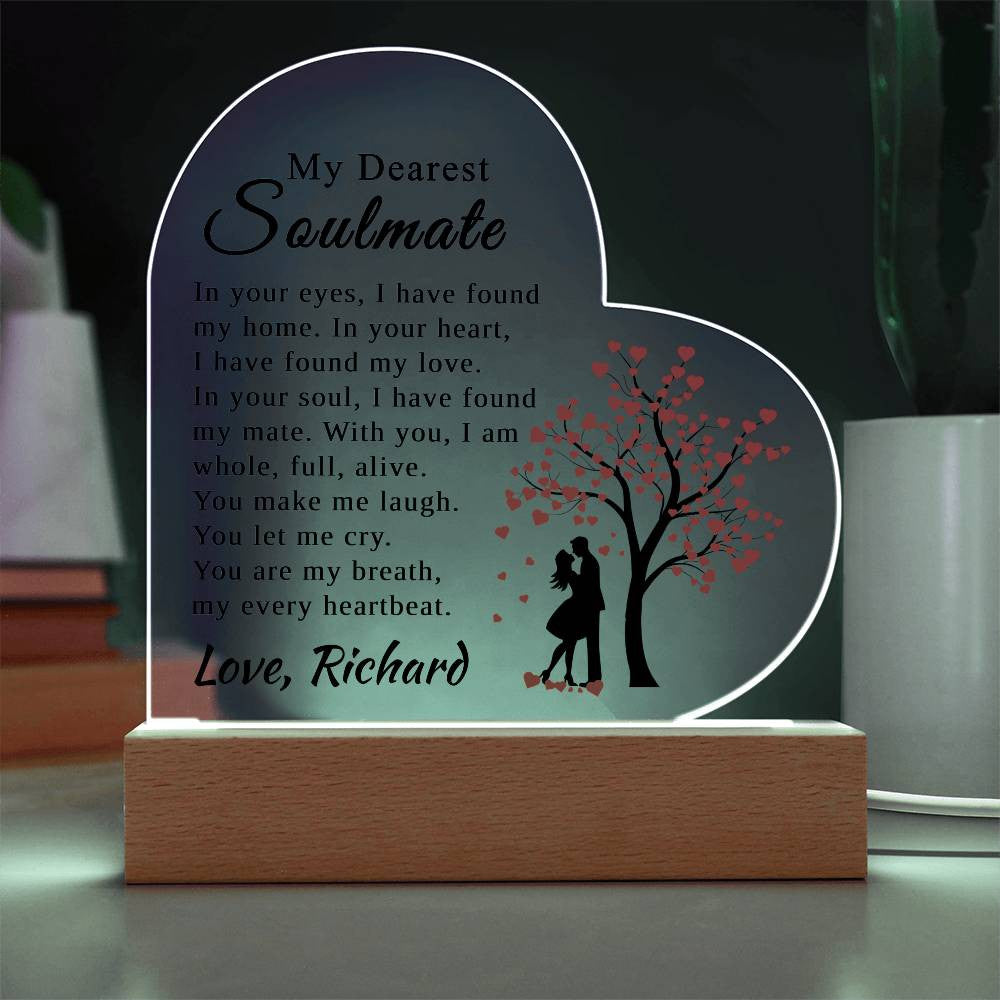 Soulmate Acrylic Heart-[Heartfelt Family Gift]