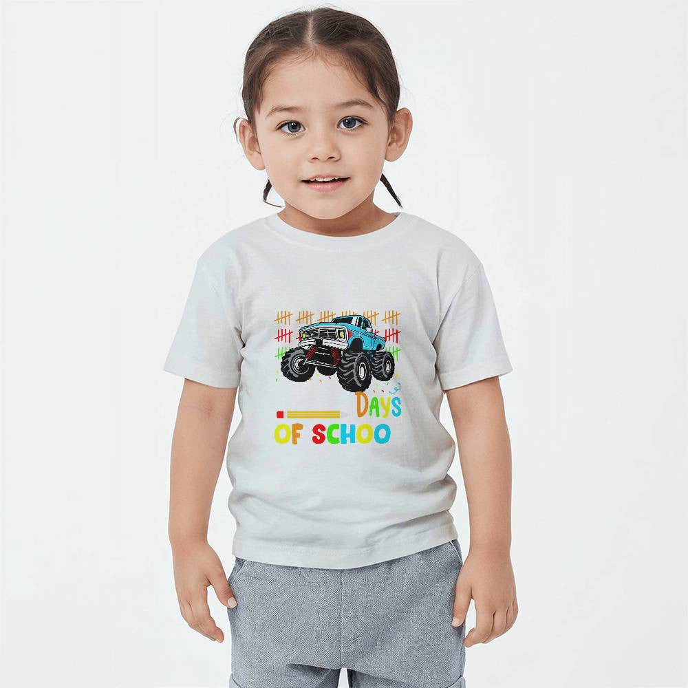 100 Days of School Truck T-shirt-[Heartfelt Family Gift]