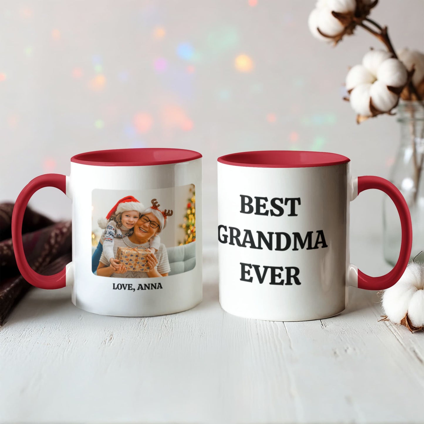 Best Grandma Ever Color Accent Mugs